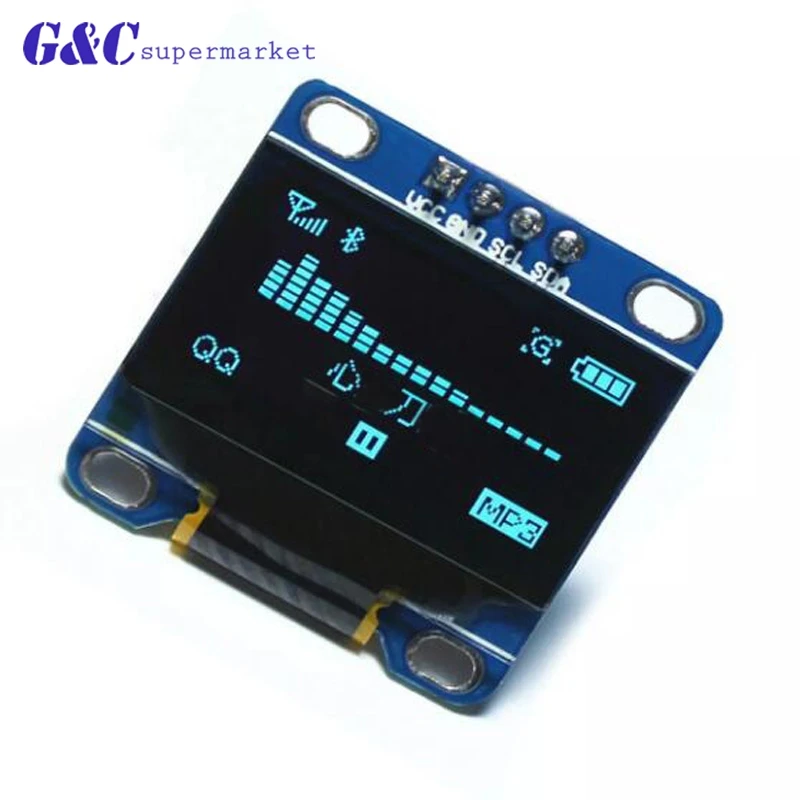 0 96 дюймовый oled серийный синий желтый белый дисплей модуль ЖК плата GND SPI I2C для
