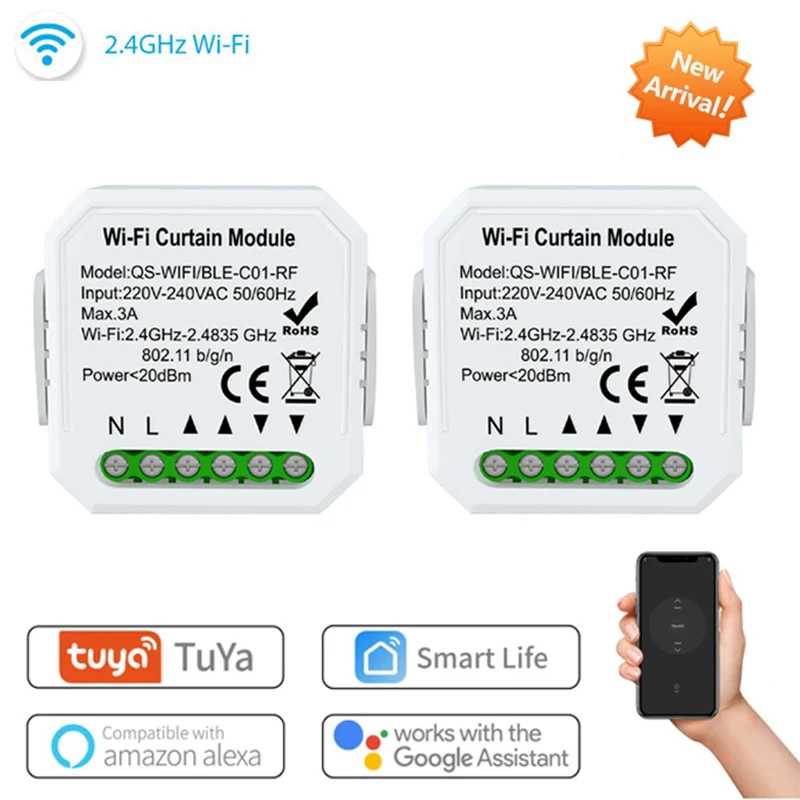

Tuya Smart Life Wi-Fi шторы рольставни из затвора DIY RF433 занавес модуль автоматического включения света пульт дистанционного управления с Alexa Google Home У...