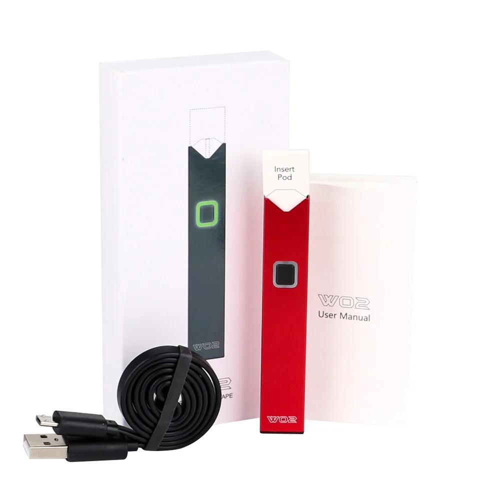 Электронная сигарета Ovns W02 Vape Kit 250 мАч батарея с 0 7 мл картридж органический