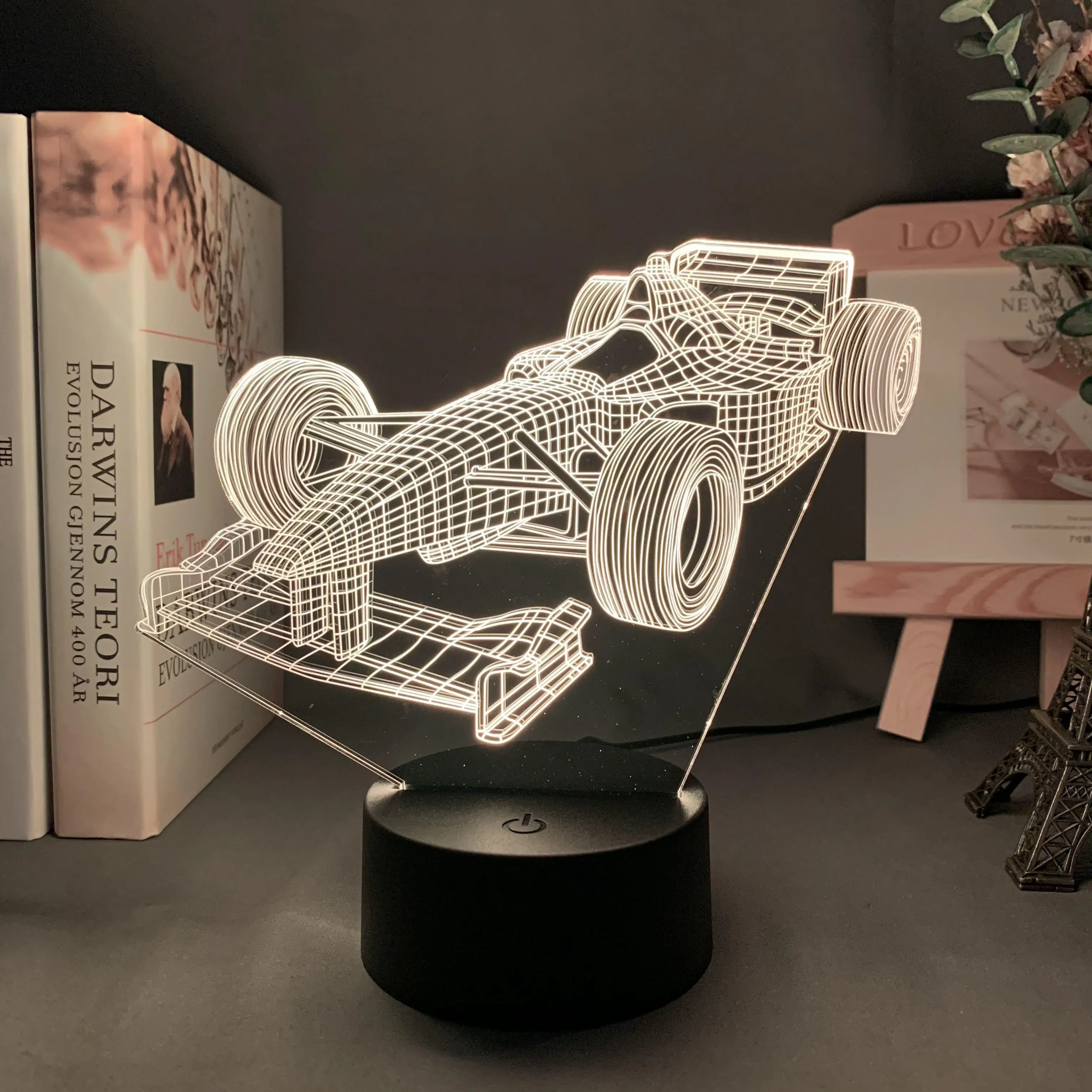 F1 формула 1 гоночный автомобиль 3D иллюзия светодиодный ночсветильник для детской