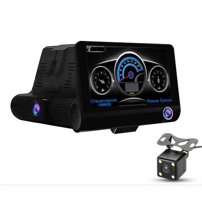 Английский 3 в 1 Радар автомобилей DVR GPS трекер 4 0 дюймов way камеры видео голос
