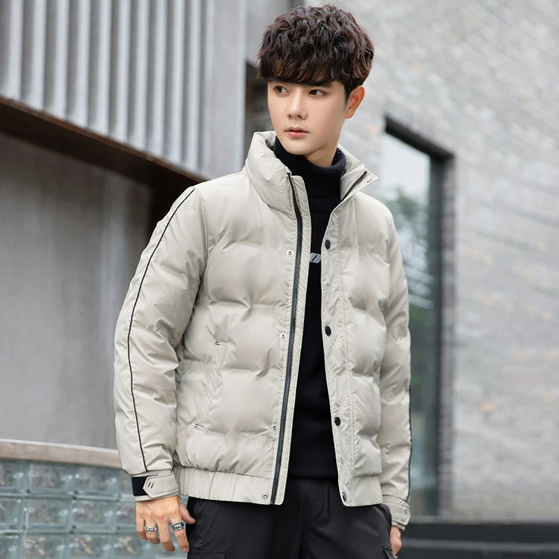 White duck down jacket men's lightweight down jacket stand-up collar down jacket slim handsome jacket tide