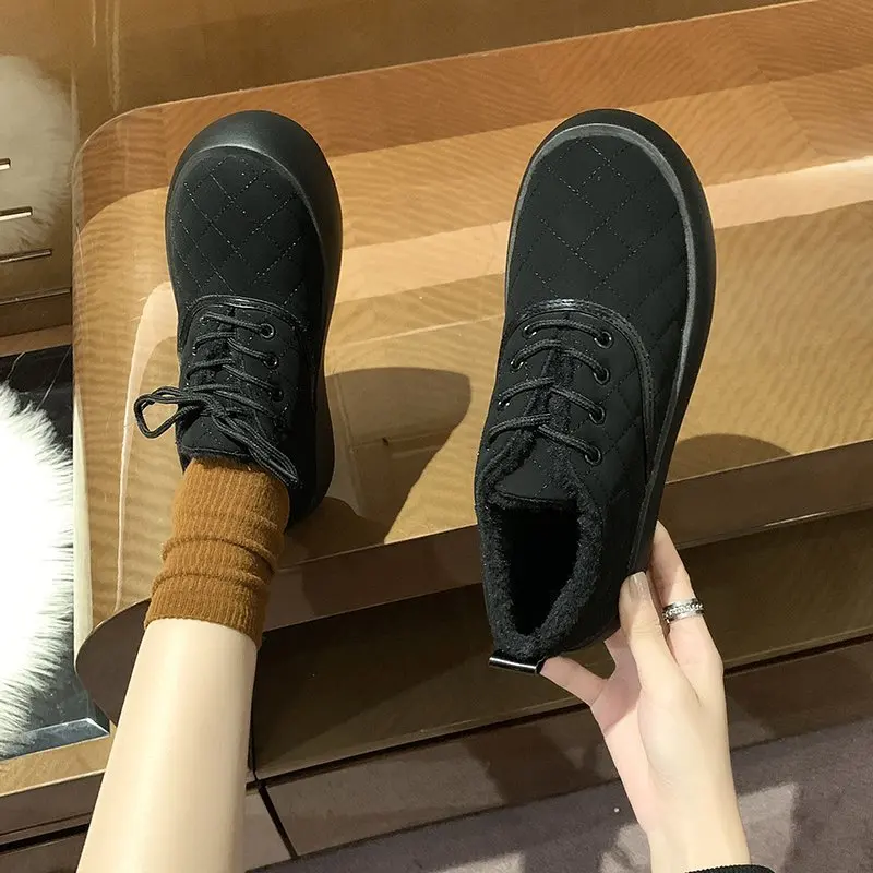 

2021 Autumn New Women's Fashion NudeBoots Solid Color Round Toe Flat-heel Zipper Style Outdoor Non-slip Comfortable Casual Boots