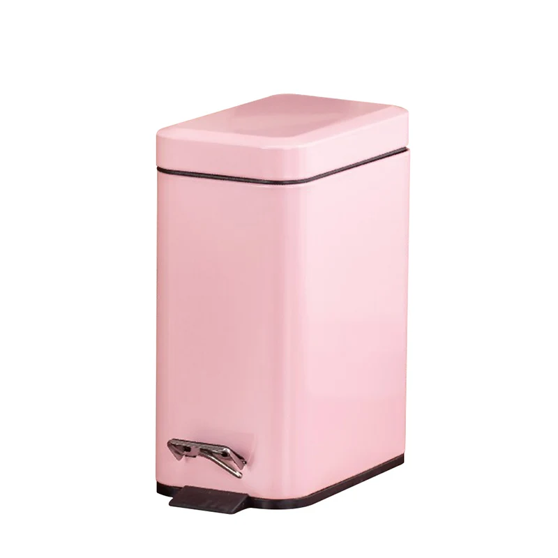 

Pedal Bin Household Trash Can Mute Stainless Steel Kitchen Trash Bin with Liner JU8