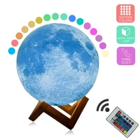 new arrival 3d print star moon lamp 16 colorful change touch home decor creative gift usb rechargeable night light galaxy lamp