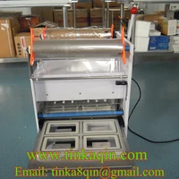 fgj f1 4 semi automatic capping machine tofu box pastry box sealer sauce tray sealer tray sealing machine