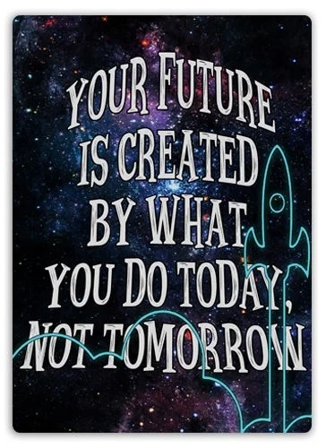 Ваше будущее создается металлический настенный знак табличка художественная