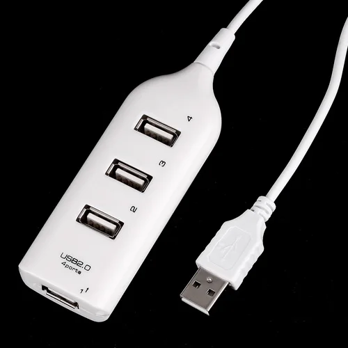 USB 2,0 4-портовый концентратор usb-хаб дружелюбный и эргономичный дизайн светильник вес и легкость в переноске