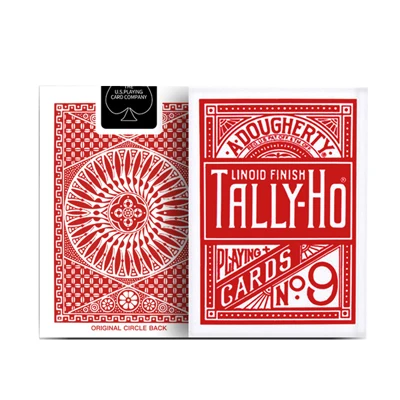 1 колода Tally-ho игральные карты регулярные кардистри вентиляторы колода всадник обратно волшебные карты реквизит для магических фокусов - Цвет: RED-CIRCLE