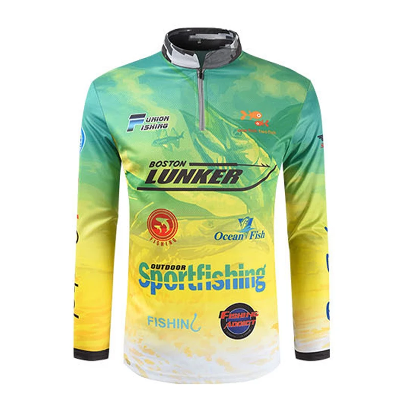 

Дропшиппинг Рыбалка Джерси Профессиональный Анти-УФ длинный рукав Быстросохнущий дышащий воротник стойка для льда уличная спортивная оде...
