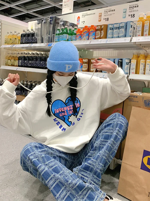 

Large Hoodie Love Hoodie Women