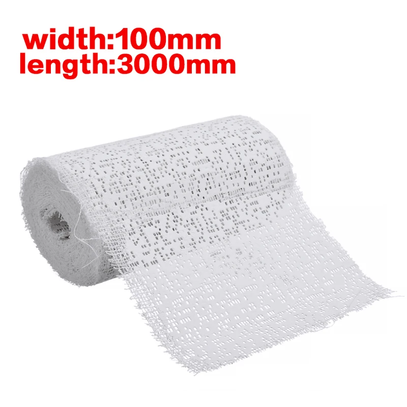 1roll Plaster Bandages Cast Orthopedic Tape Cloth Gypsum Cotton Gauze Premium First Aid Bandage White 10X300cm