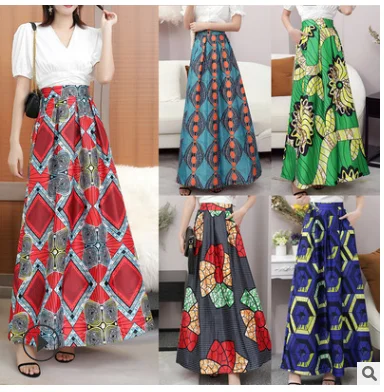 

Женская мини-юбка с высокой талией, юбка средней длины с принтом, 9 цветов, большие размеры, лето 2021