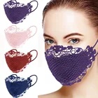 1 шт., многоразовая моющаяся маска для лица с кружевной аппликацией