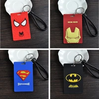 the avengers silicone card holder disney iron man spiderman kids student meal card bank credit id card case keychain xmas gift