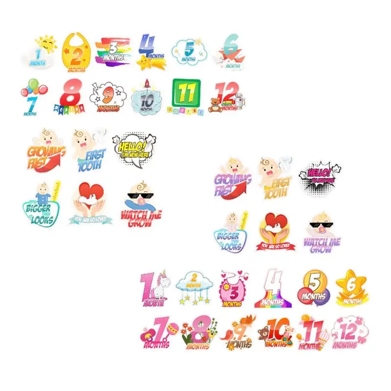 

Набор ежемесячных наклеек для новорожденных и беременных