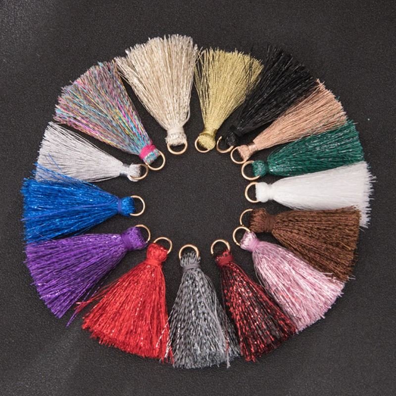 4cm Flash Rayon Tassel Earrings Crafts Jewelry Clothing Accessory | Украшения и аксессуары