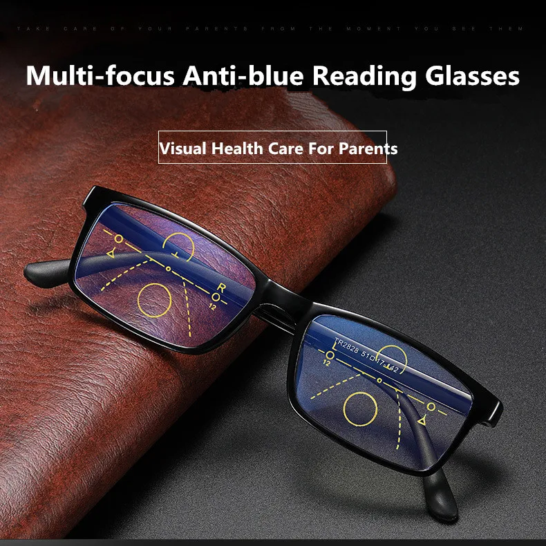 

Anti-blue Light Multi-Focal Progressive Reading Glasses Men Women Diopter glasses Presbyopic Eyeglasses Diopter Eyewear+1.0~+4.0