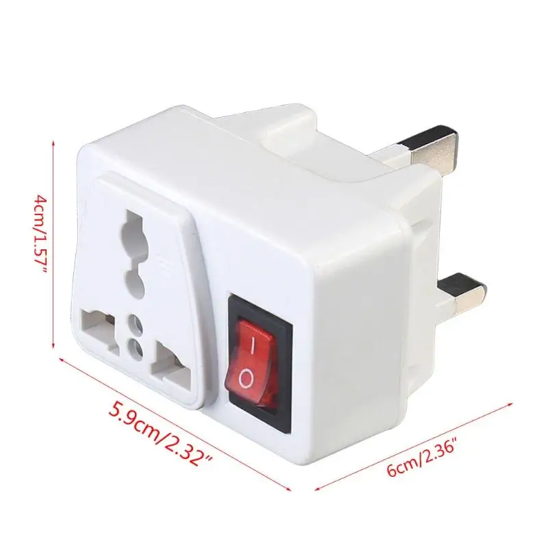 Free Ship UK Universal Adapter Wall Socket Portable Extension Outlet Converter Plug with On / Off Red Light Power Switch | Обустройство