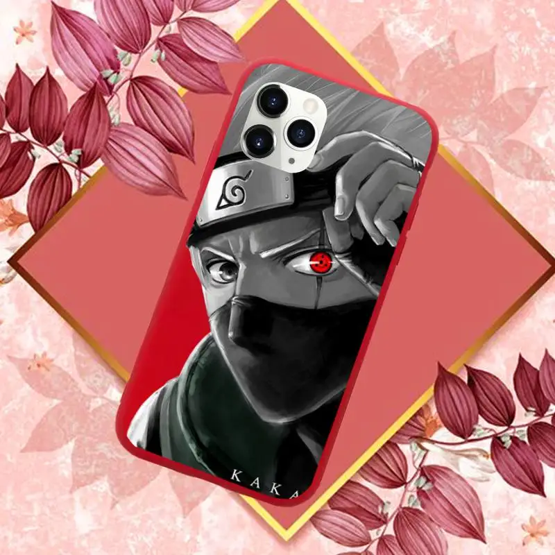 

Japan Anime Naruto Sasuke Phone Case Red Candy Color for iPhone 11 12 mini pro XS MAX 8 7 6 6S Plus X SE 2020 XR