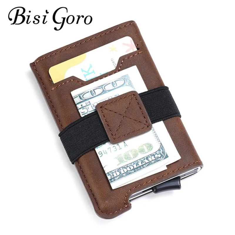 BISI GORO Anti thef держатель для Карт RFID кошелек кредитных карт Автоматический чехол