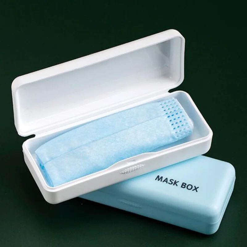 للبيع 200 قطعة/الوحدة المتاح قناع تخزين مربع PP المحمولة للماء صحية قناع حامل التخزين المنظم الغبار وجه قناع حالة