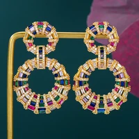 missvikki luxury charms original design round pendant earrings jewelry fashion bridal wedding boucle doreille femme 2021 new