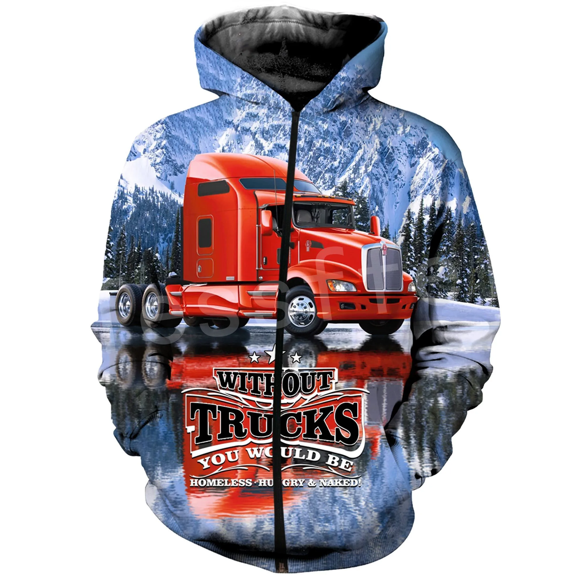 

Tessffel I AM Trucker Driver Truck Worker Tracksuit Pullover NewFashion Sweatshirt Crewneck 3DPrint Casual Hoodies Men/Women A16