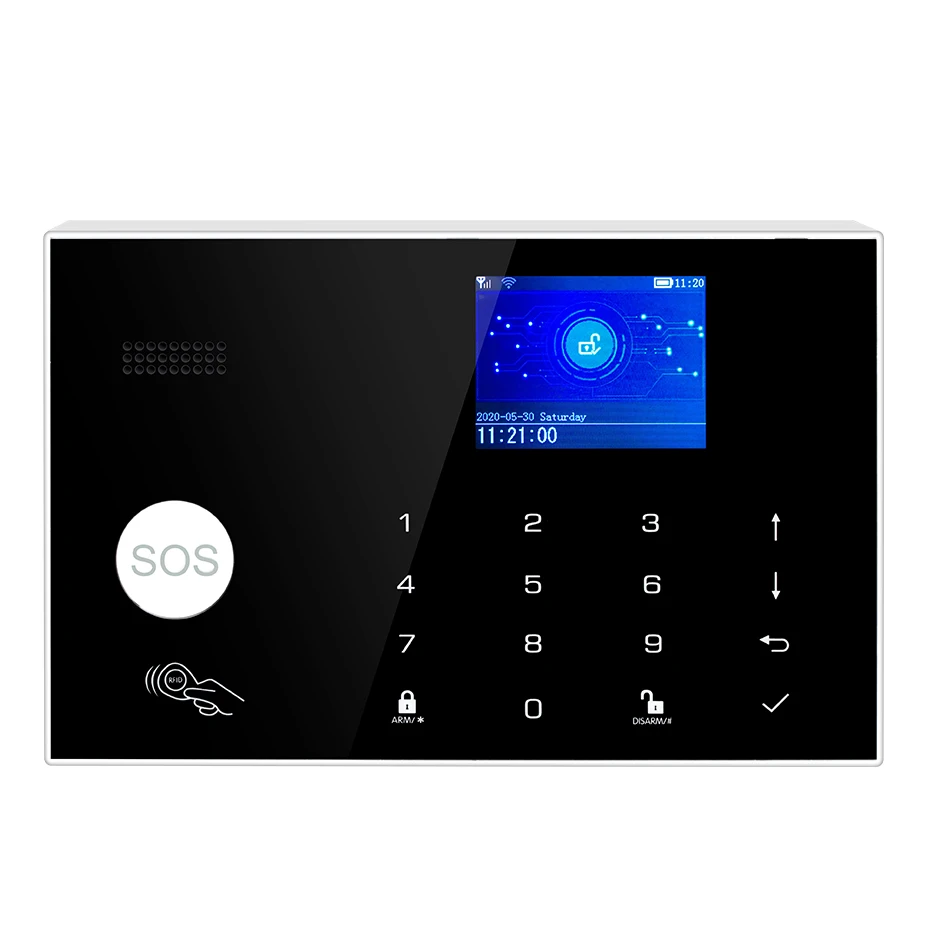 

KERUI WIFI GSM Alarm System 4G Tuya Smart App Remote Control 2.4 Inch Full Touch Color Screen Home Security Burglar Panel