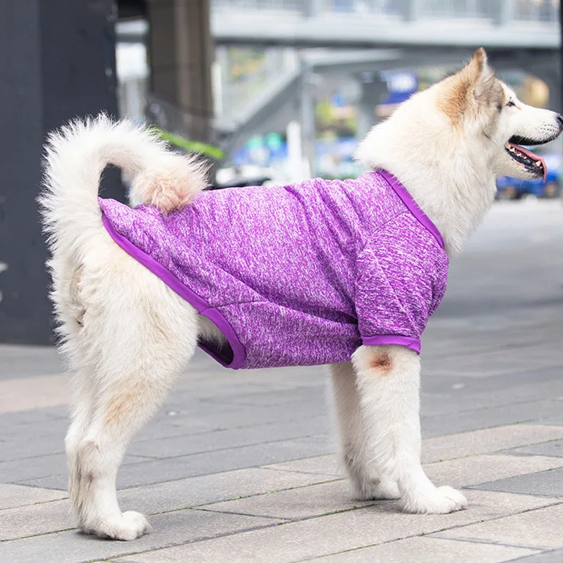 Winter Warm Large Dog Clothes Hoodie Coat Sweater for dogs Pet Golden Retriever Labrador Alaskan | Дом и сад