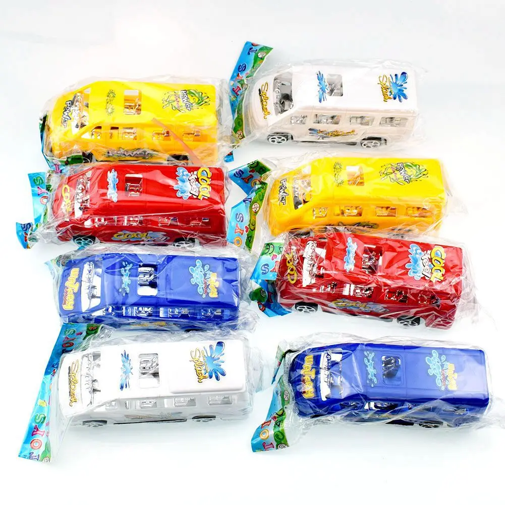 

New color seats silver plated slide back force bus bus bus school bus model toys