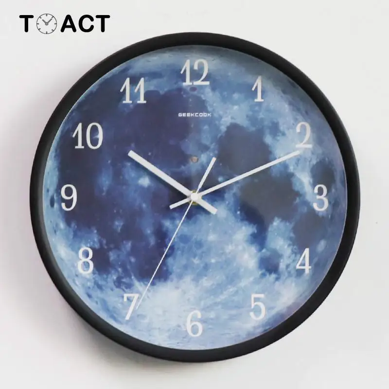 Светящиеся Настенные часы в современном стиле тихие светодиодные светящиеся