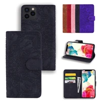 fashion calf emboss flip wallet card slot phone case for iphone 13 mini pro max magnetic with bracket shockproof leather cases
