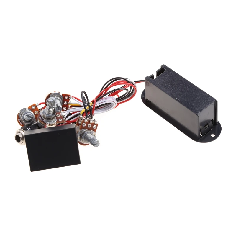

2 Band Active Bass Guitar EQ Equalizer Preamp Circuit Pickup Black