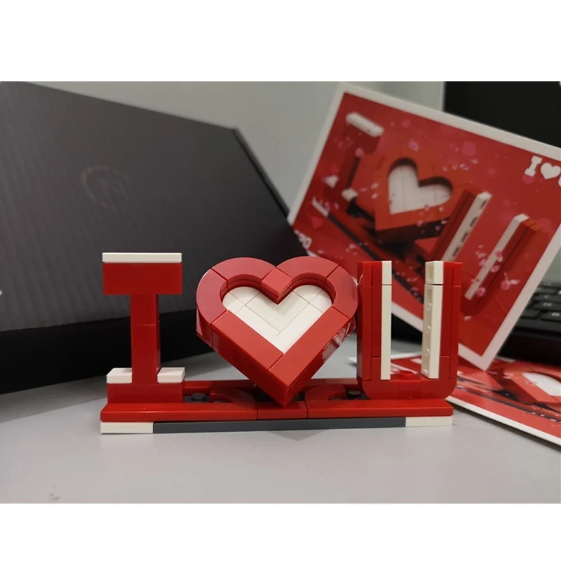 

HOTSALE STEM MOC Small Particle Building Blocks Educational Toy Set Valentine's Day Present Gifts