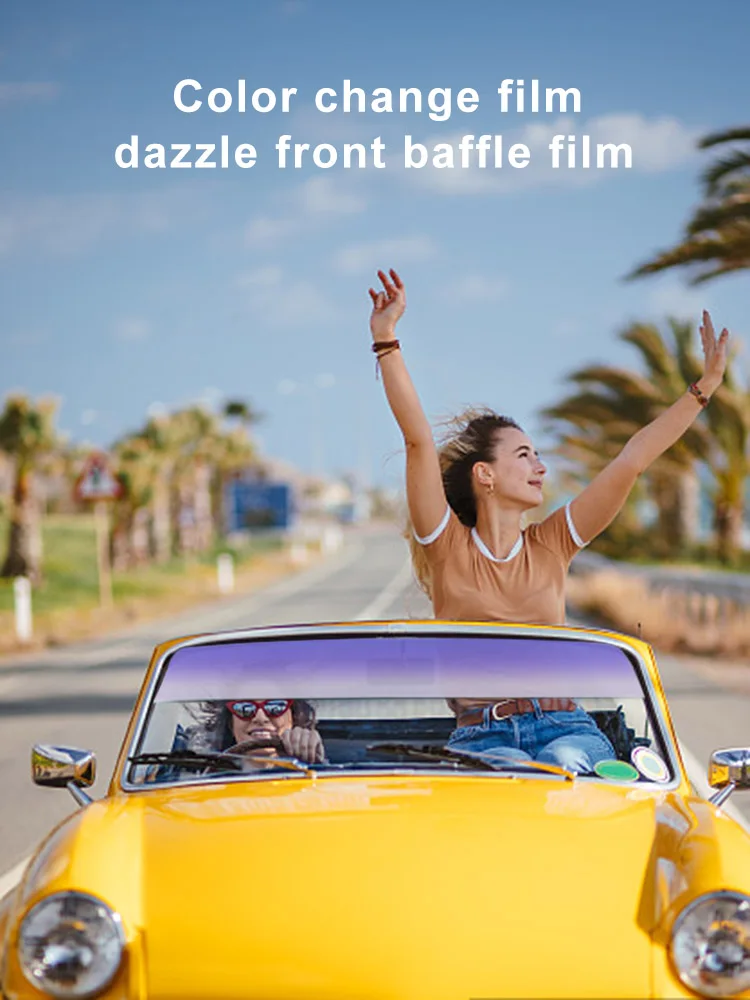 

Car Front Windshield Sun Visor Protection Shade Sticker Window Sun Visor Strip Heat Insulation Tint Discoloration Film 150x20cm