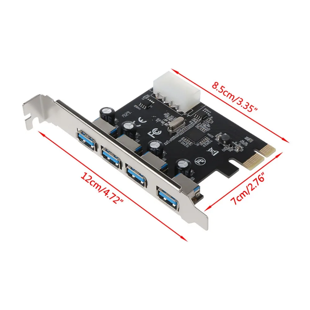 4 порта PCI-E к USB 3,0 концентратор PCI Express адаптер карты расширения 5 Гбит/с скорость для настольных компьютеров компоненты бренд