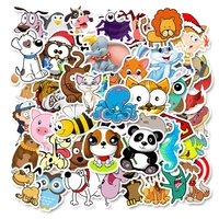50 pcs cartoon cute animal elephant lion stickers for kids toy waterproof sticker to diy trunk laptop bicycle helmet car decals