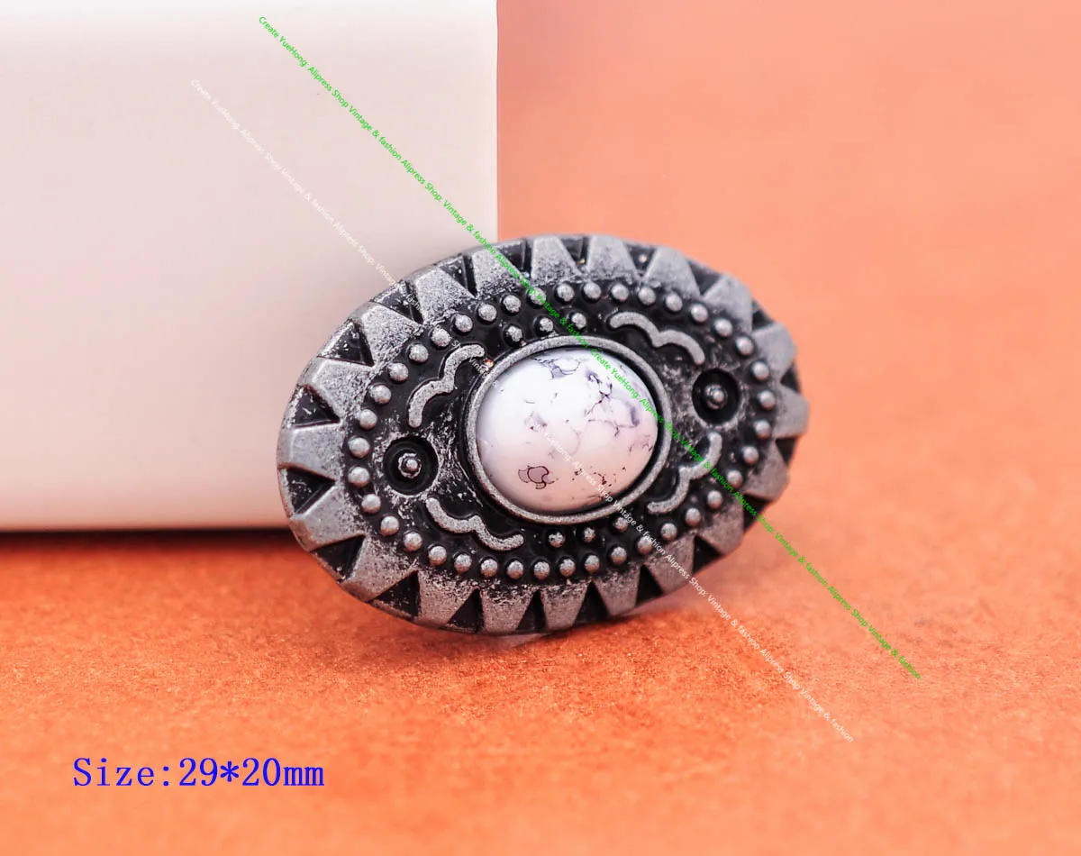 10 шт. старинная искусственная кожа бирюза ремень кошелек седло Декор