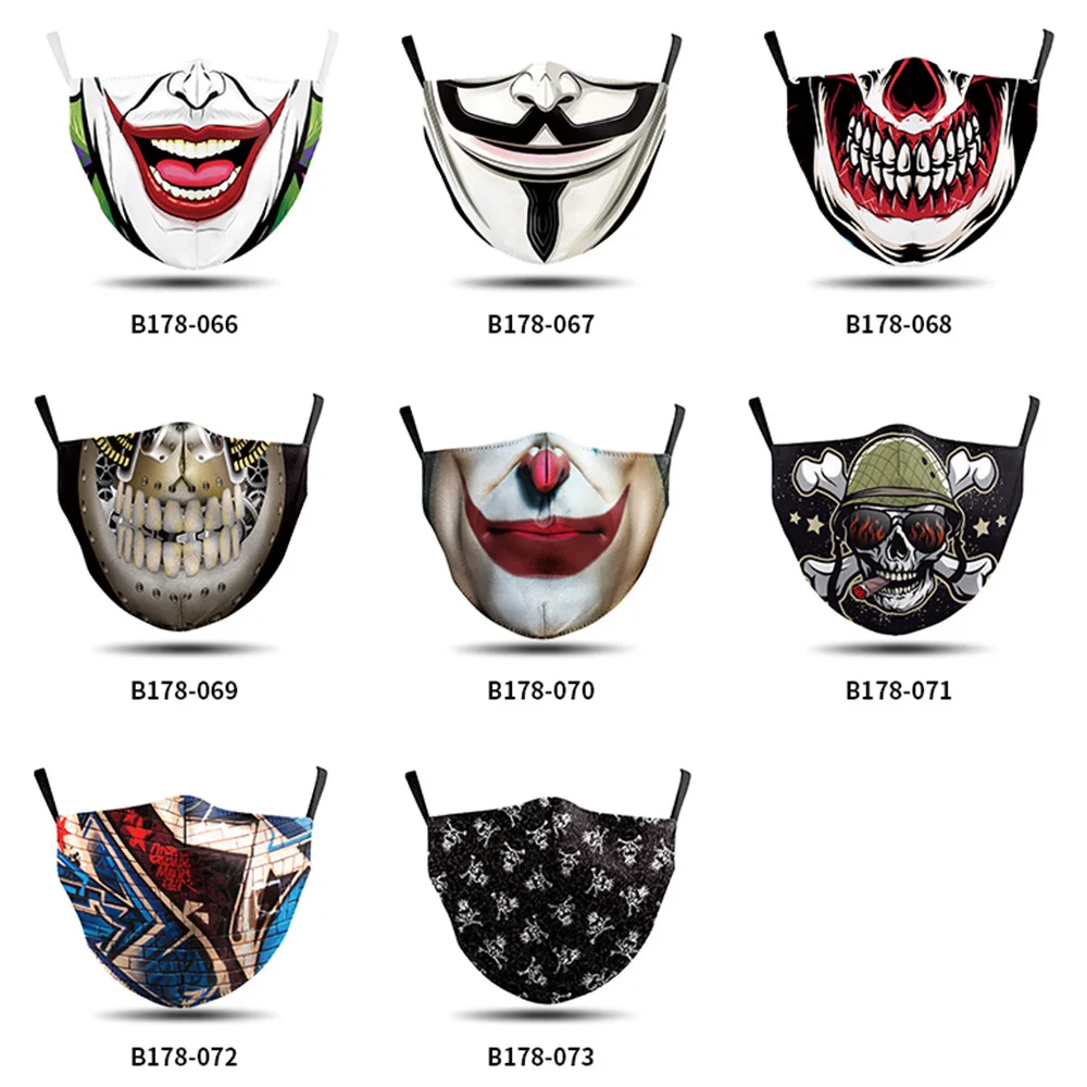 Модная маска клоуна ужаса на Хэллоуин для женщин унисекс уличного спорта