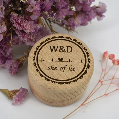 Деревенская деревянная коробка для колец подгонянная подносителя свадебных