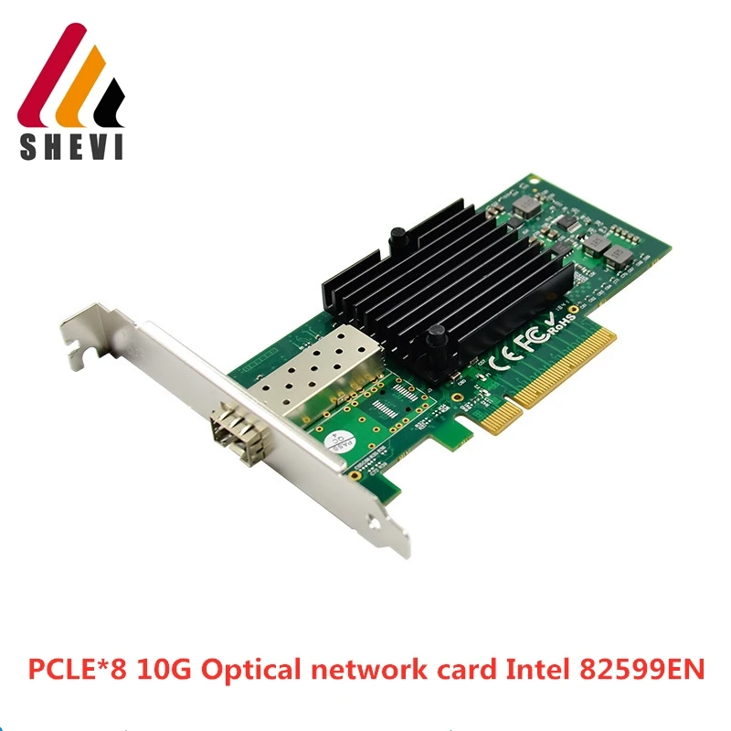 PCIe x8 Intel 82599EN однопортовая 10GbE волоконная сетевая карта SFP + серверный адаптер |