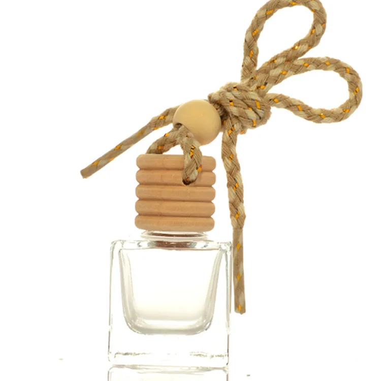 

10ml Hanging Perfume Bottle Car Perfume Pendant Empty Transparent Glass Auto Ornament Essential Oils Diffuser WB1998