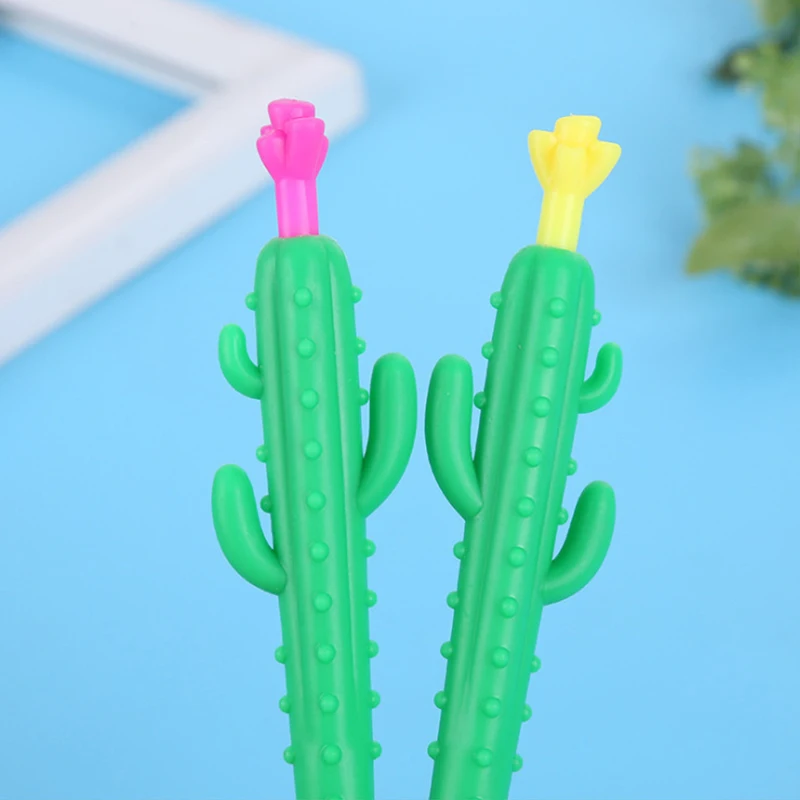 

2PCS Fresh Cactus Press Mechanical Pencils Student Kids Writing Stationery 0.5mm