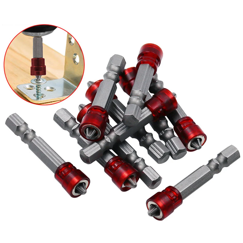 

Screwdriver Bits Red Head Magnet Tip 1/4 '' Hex Shank With Magnetizer Cross Magnetic Bit Hand Electric Screw Tool Accessories