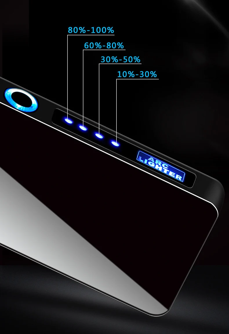 Супер тонкая Электронная зажигалка плазменная USB Зажигалка для сигарет курить может выгравировать логотип