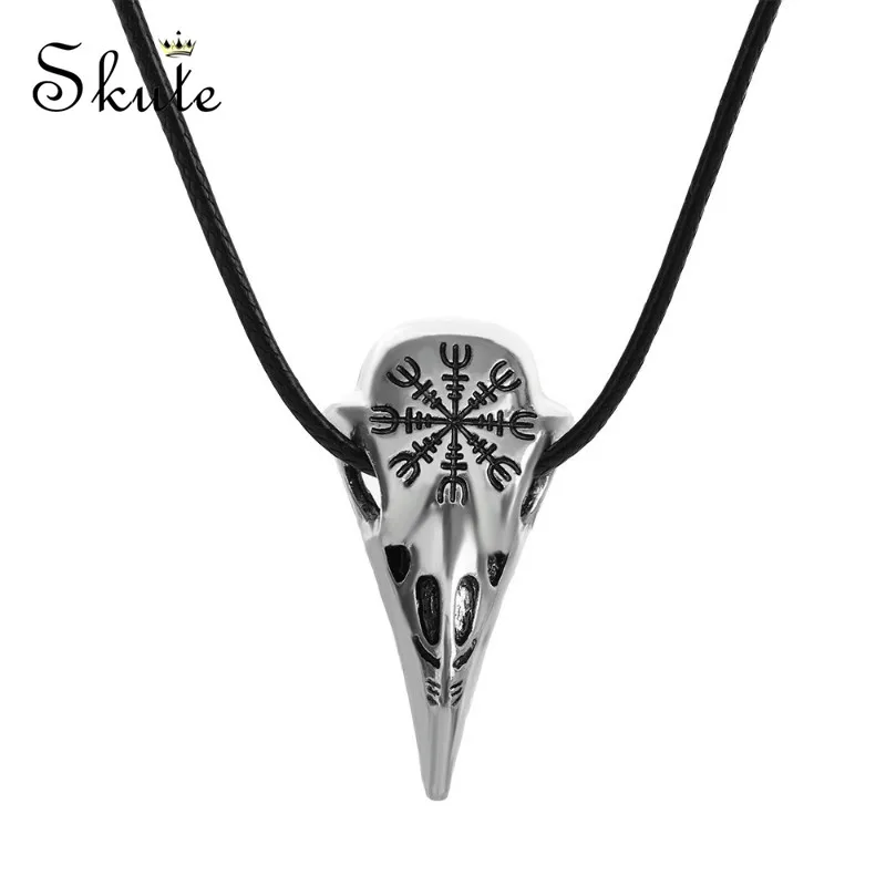 Skute Norse Viking Ворон талисман амулет викингов мужской кулон ожерелье мистик руны