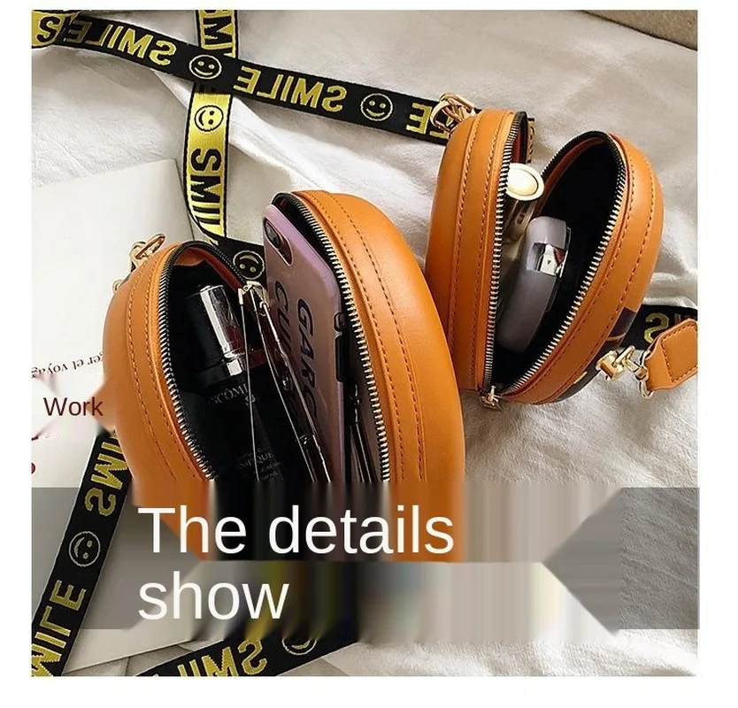 

PU Leather New 2020 Hard Shell Donut One-shoulder Small Round Bag Fashionable Cute Messenger Mini Bags Mochila Mujer Bolsa