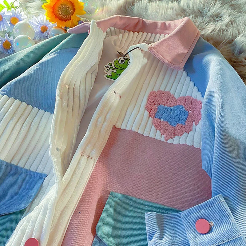 

Бейсбольная Униформа с вышивкой Корейская куртка в стиле каваи женская уличная одежда в стиле хип-хоп Осенняя винтажная Повседневная Милая...