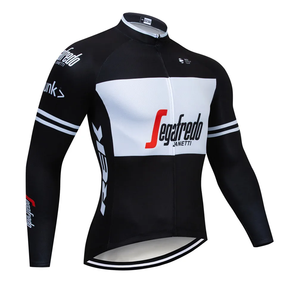 Cycling jersey Весна Осень Коллекция черный Велоспорт Джерси с длинным рукавом для мужчин открытый гоночный треккинг велосипед Джерси ropa ciclismo набор - Color: Cycling jersey